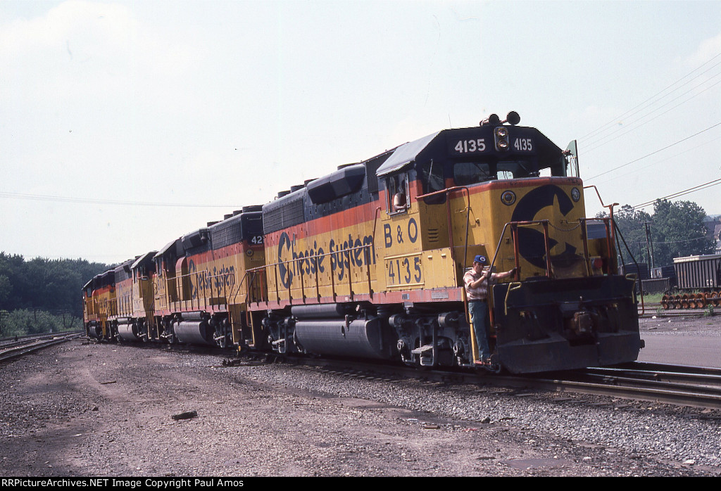 BO 4135 BO 4135  Showing signs of being temporarily leased to the ATSF in 1979-1980 and temporarily renumbered to BO 9135 and back to BO 4135 when the lease ended